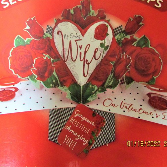 Second Nature 3D Pop Up Valentine Card for Wife Greeting Card - Picture 6 of 9